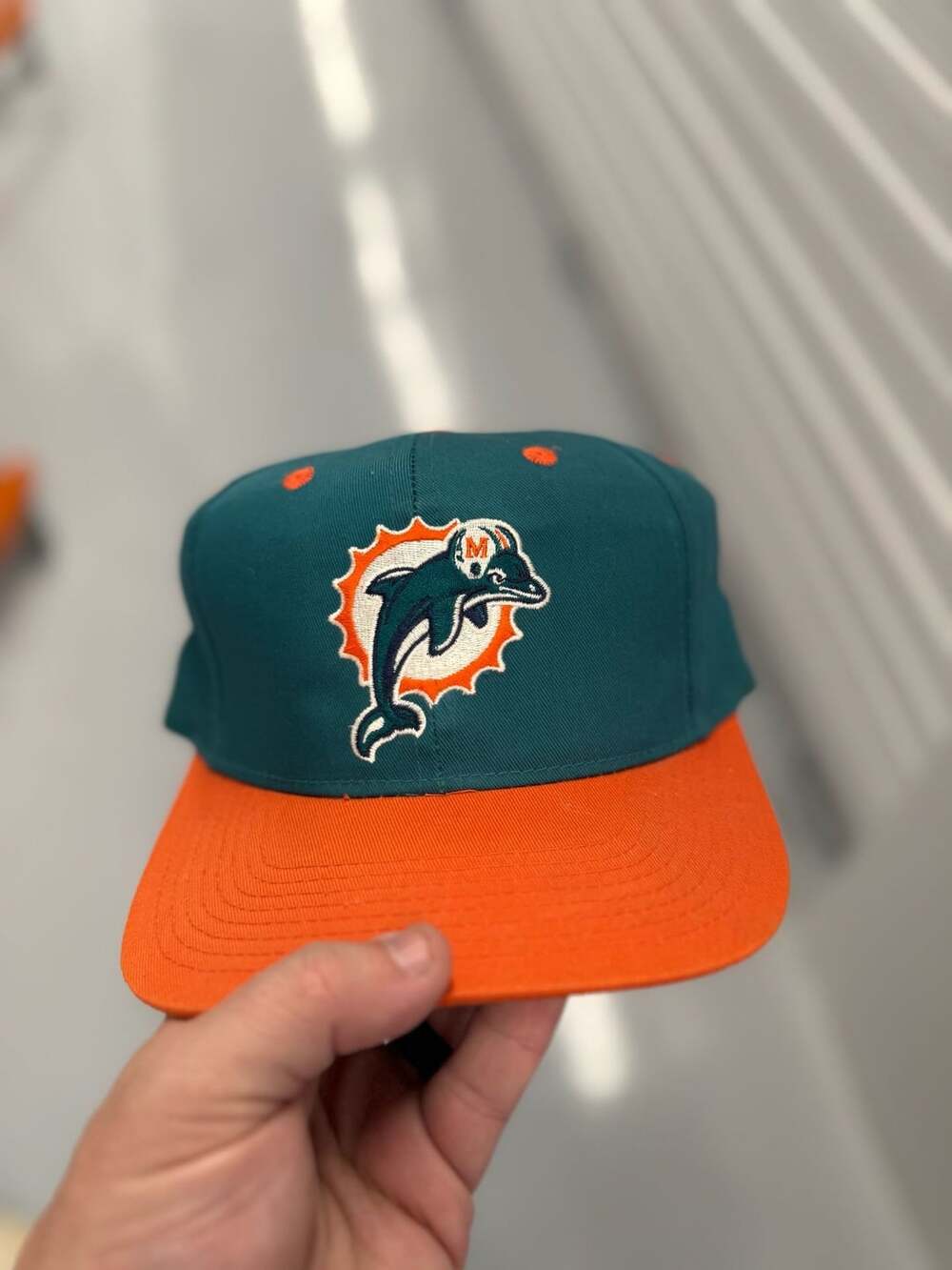 Miami Dolphins Vintage 1990s Two Tone Snapback Cap